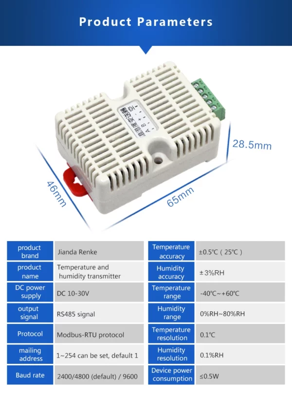 Temperature and Humidity Sensor Without Screen - Image 21